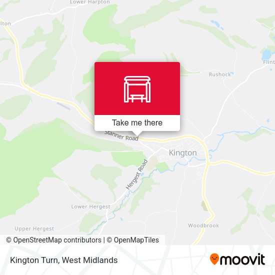 Kington Turn map