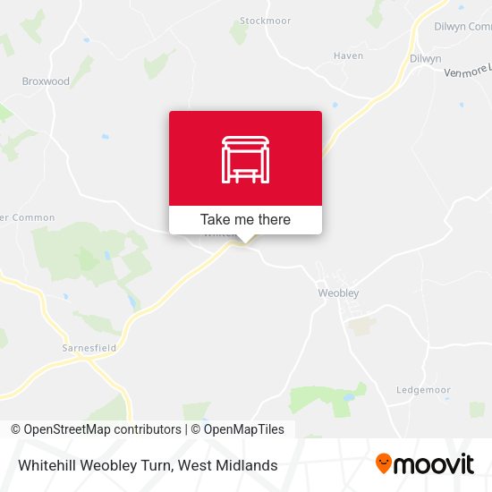 Whitehill Weobley Turn map