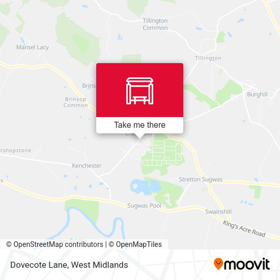 Dovecote Lane map