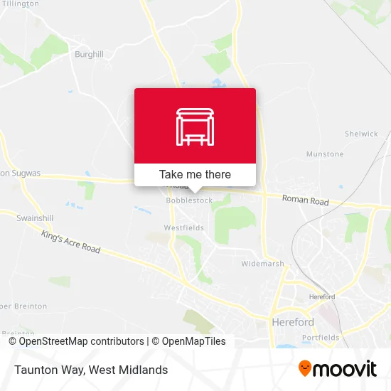 Taunton Way map