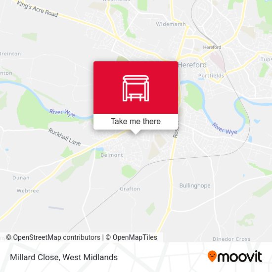 Millard Close map