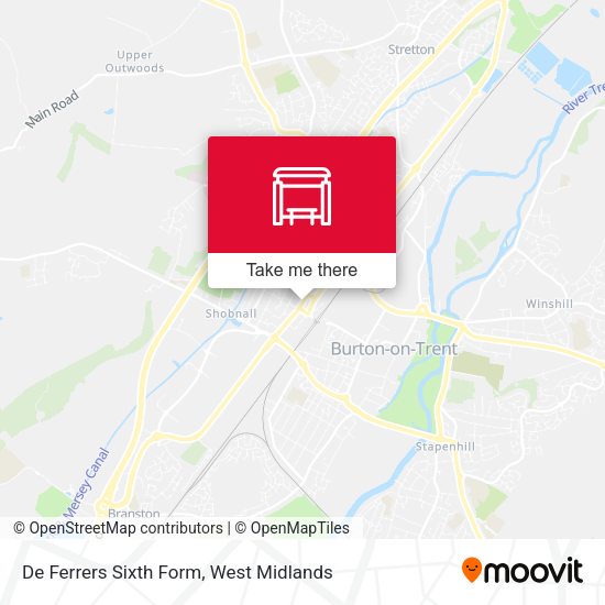 De Ferrers Sixth Form map