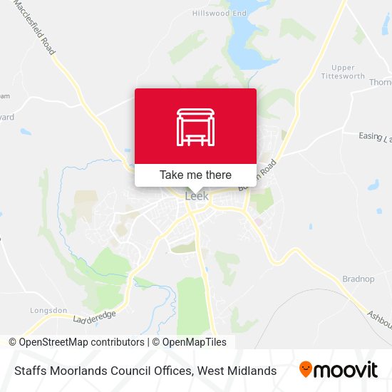 Staffs Moorlands Council Offices map