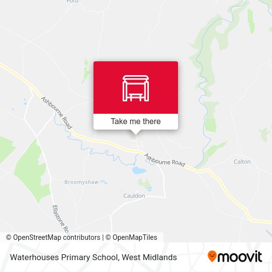 Waterhouses Primary School map
