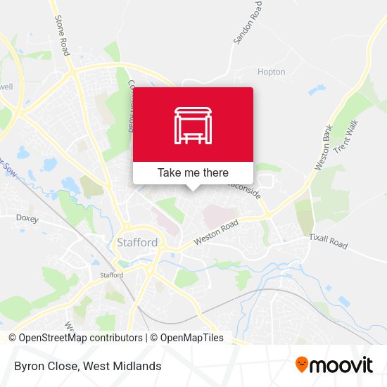 Byron Close map