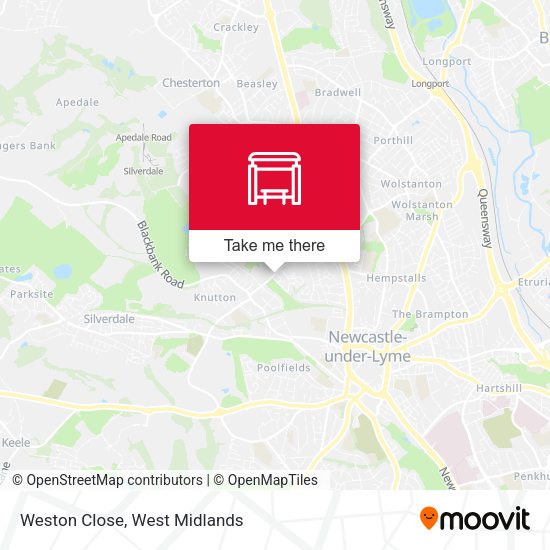 Weston Close map