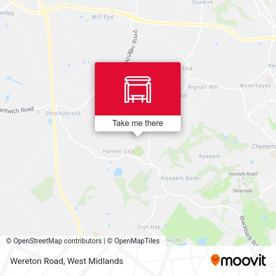 Wereton Road map