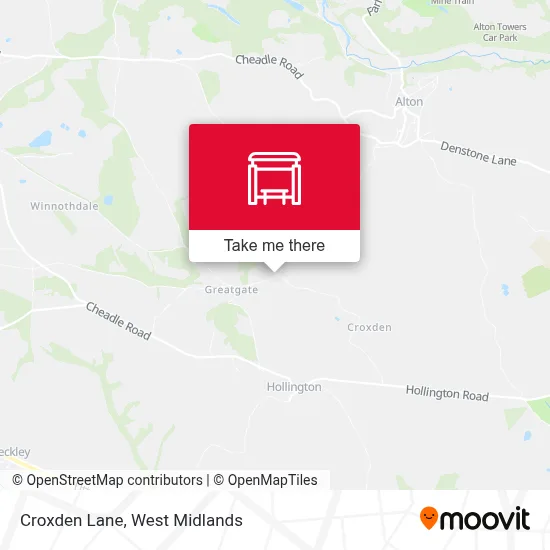 Croxden Lane map