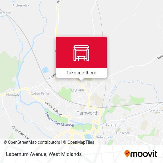 Labernum Avenue map