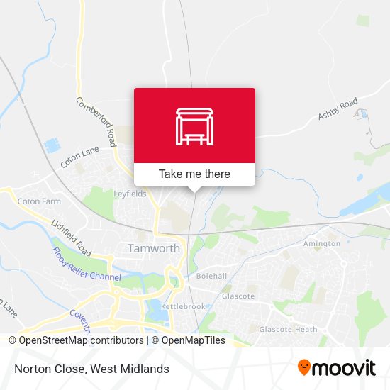 Norton Close map