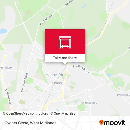 Cygnet Close map