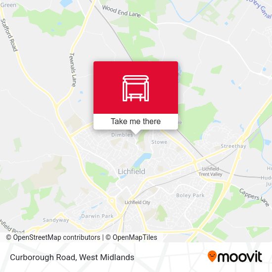 Curborough Road map