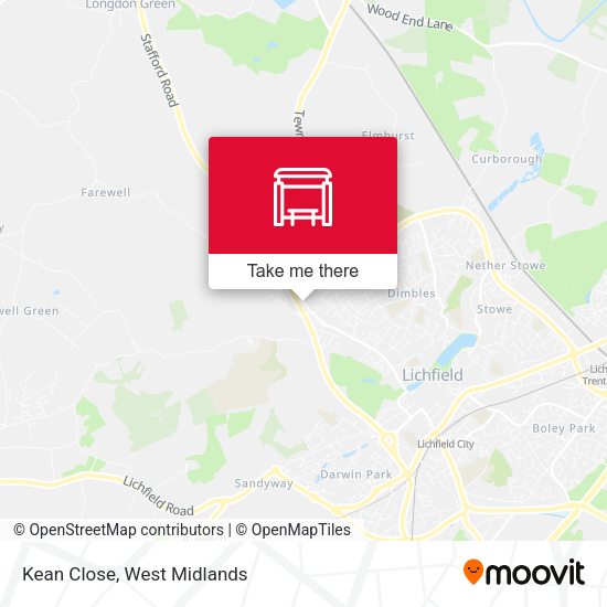 Kean Close map