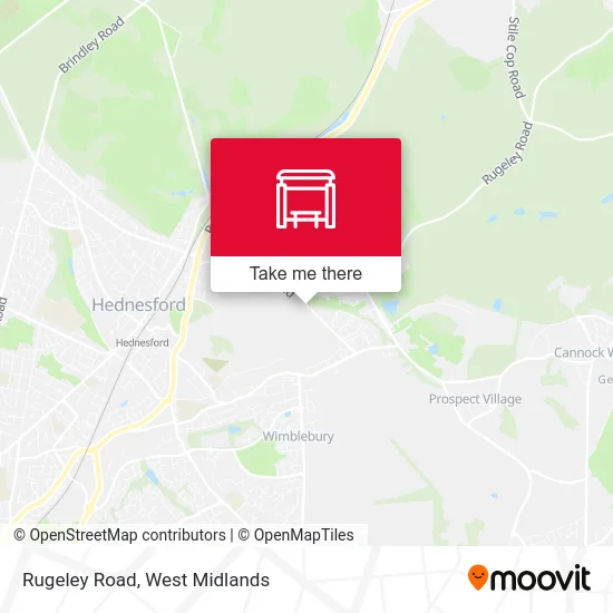 Rugeley Road map