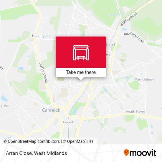Arran Close map