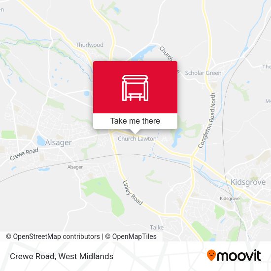 Crewe Road map