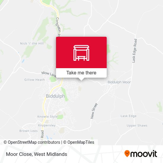 Moor Close map