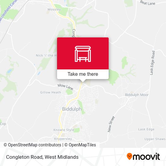 Congleton Road map