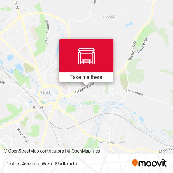 Coton Avenue map