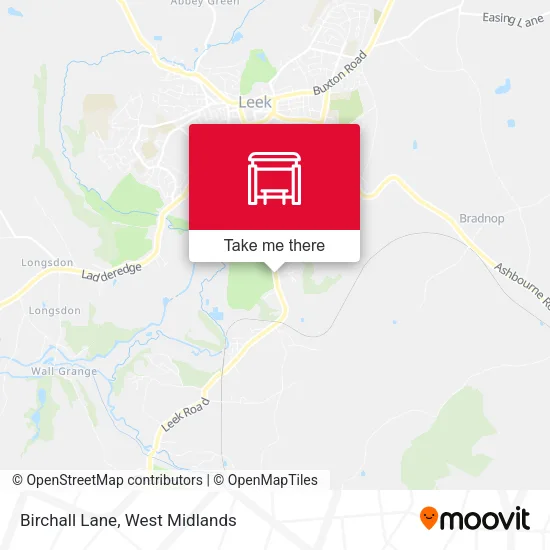 Birchall Lane map