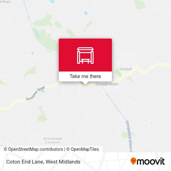 Coton End Lane map