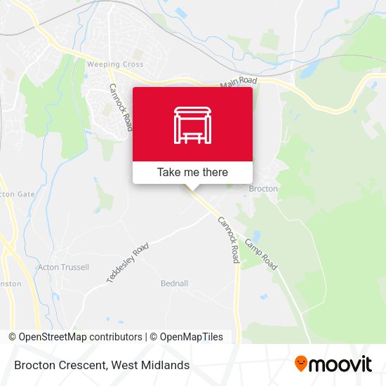 Brocton Crescent map