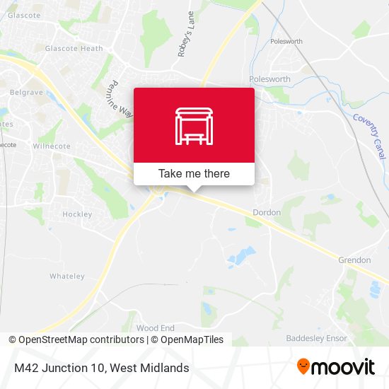 M42 Junction 10 map