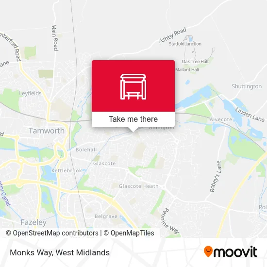 Monks Way map