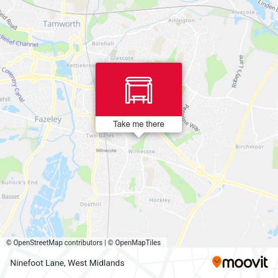 Ninefoot Lane map