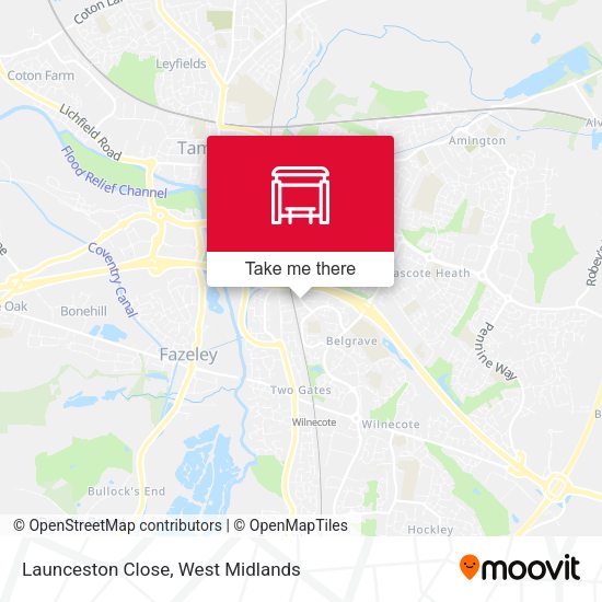 Launceston Close map