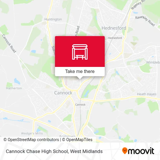 Cannock Chase High School map