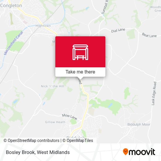 Bosley Brook map