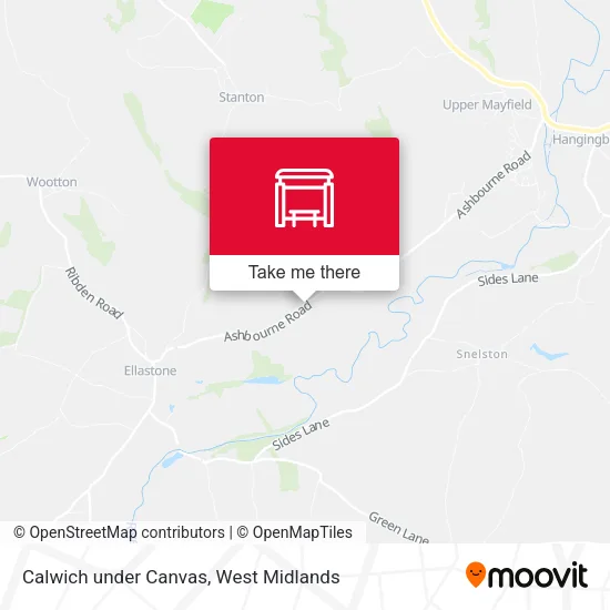 Calwich under Canvas map