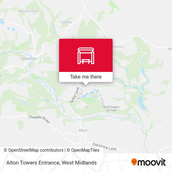 Alton Towers Entrance map