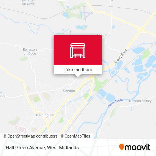 Hall Green Avenue map