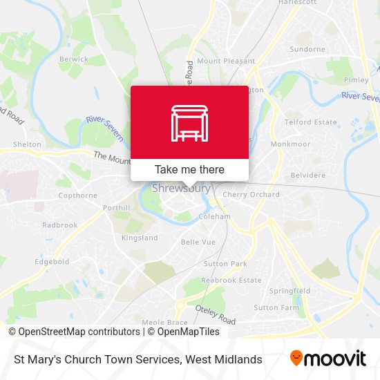 St Mary's Church Town Services map