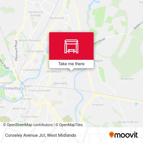 Corseley Avenue Jct map