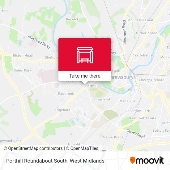 Porthill Roundabout South map