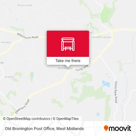 Old Bronington Post Office map