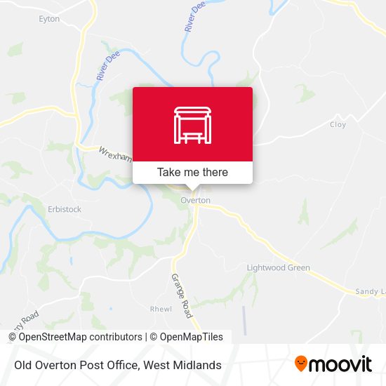 Old Overton Post Office map
