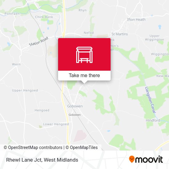 Rhewl Lane Jct map