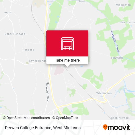 Derwen College Entrance map