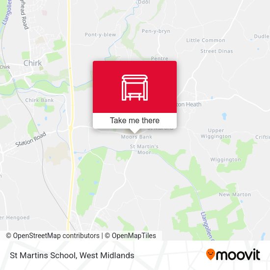 St Martins School map