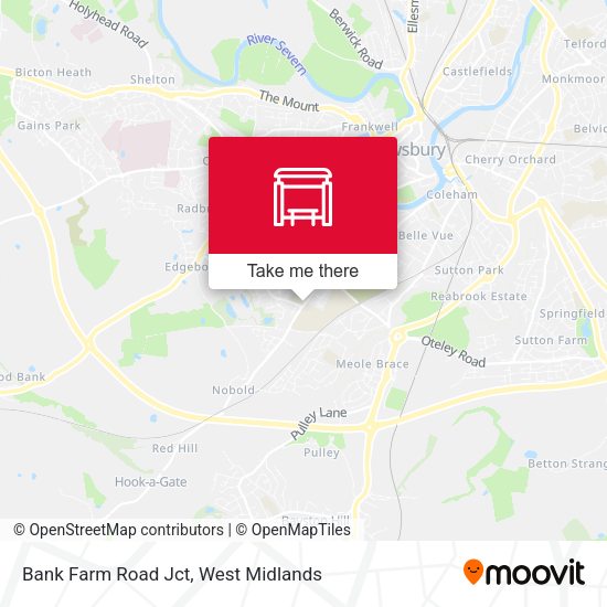 Bank Farm Road Jct map