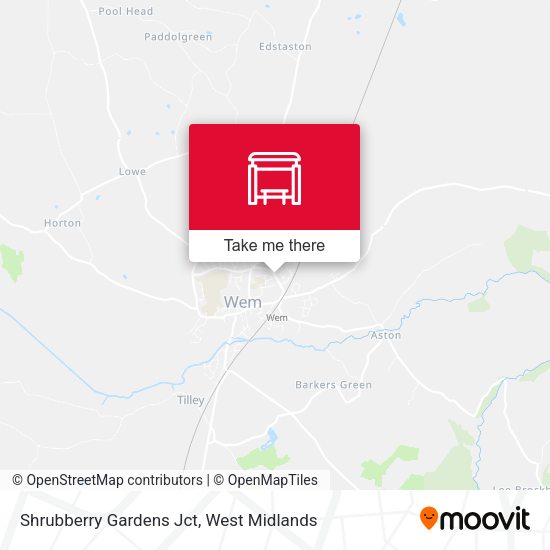 Shrubberry Gardens Jct map