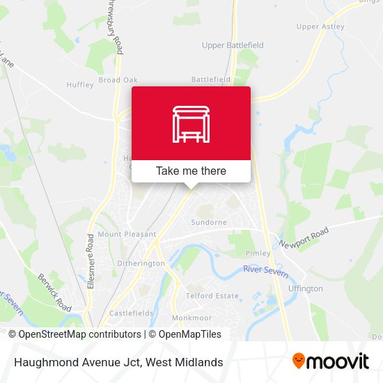 Haughmond Avenue Jct map