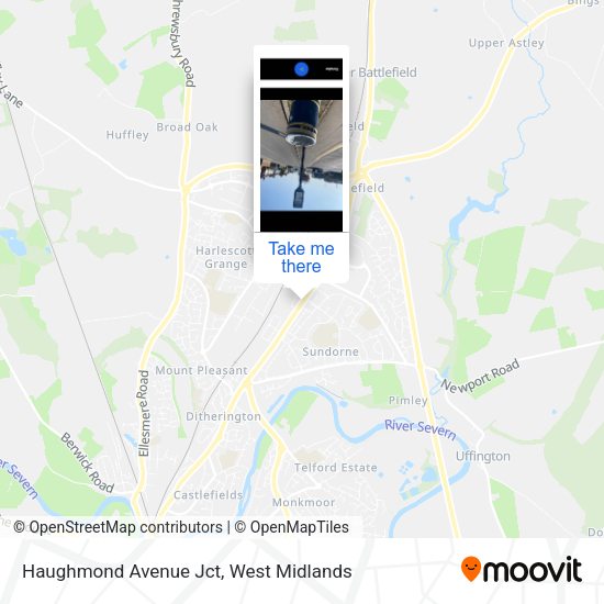 Haughmond Avenue Jct map