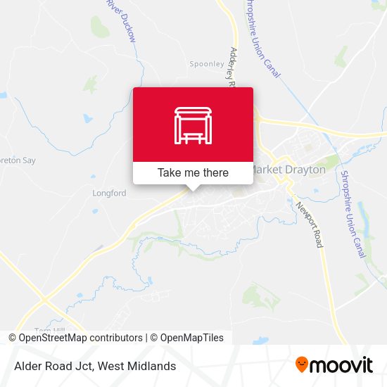Alder Road Jct map