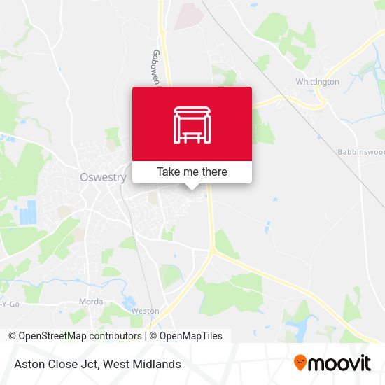 Aston Close Jct map
