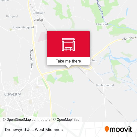 Drenewydd Jct map
